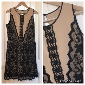 NWT, Black and nude lace dress